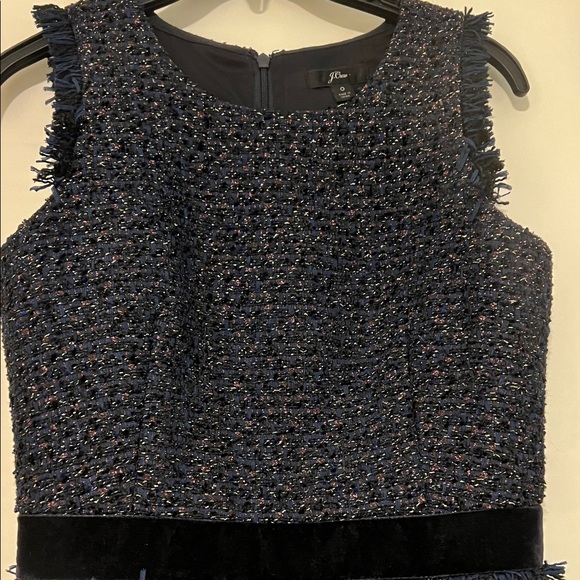 J.Crew Navy Textured Midi Dress - Picture 3 of 3